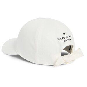 Kate Spade New York Bow Baseball Cap in Cream OS NWT Embroidered Logo